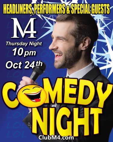 Comedy Night and Cougar Night Together Thursday Evening Oct 24th